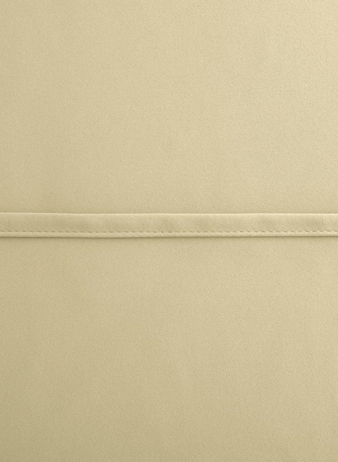 KOUFALL Rod Pocket Blackout Tier Short Curtains-Biscotti Beige-34x30 - Image 5